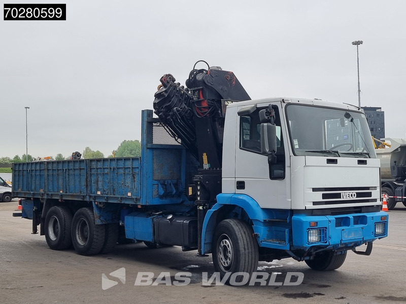Platforminis/ Bortinis sunkvežimis, Sunkvežimis su kranu Iveco EuroTrakker 310 6X4 Palfinger PK36002 Kran Crane Manual Big-Axle Euro 3: foto 9