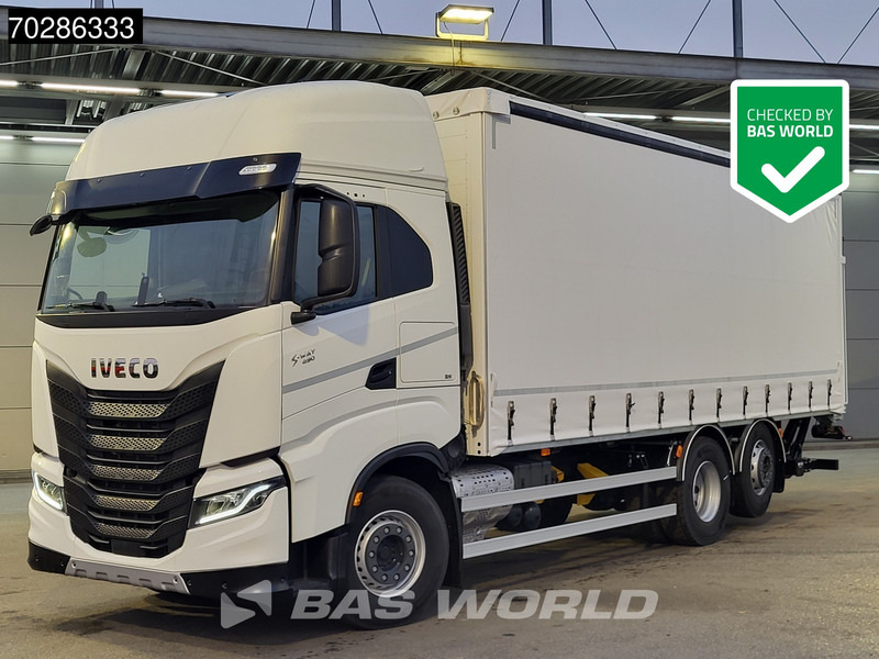 Iveco S-Way 490 6X2 NEW! Lift+steering Axle 2000kg Ladebordwand Retarder Navi Standklima - Tentinis sunkvežimis: foto 1 Iveco S-Way 490 6X2 NEW! Lift+steering Axle 2000kg Ladebordwand Retarder Navi Standklima - Tentinis sunkvežimis: foto 1
