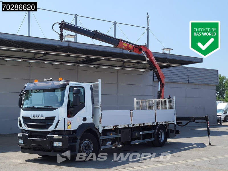 Platforminis/ Bortinis sunkvežimis, Sunkvežimis su kranu Iveco Stralis 310 4X2 Fassi F135 A.0.22 E Kran Crane Automatic Euro 5: foto 1