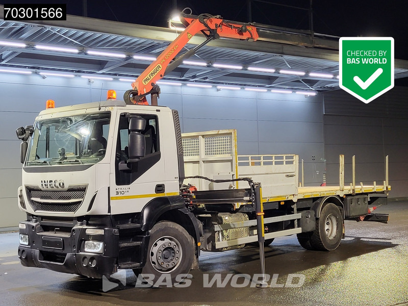Iveco Stralis 310 4X2 Palfinger PK 12002 EH Kran Crane Steelsuspension Automatic Euro 6 - Platforminis/ Bortinis sunkvežimis, Sunkvežimis su kranu: foto 1 Iveco Stralis 310 4X2 Palfinger PK 12002 EH Kran Crane Steelsuspension Automatic Euro 6 - Platforminis/ Bortinis sunkvežimis, Sunkvežimis su kranu: foto 1