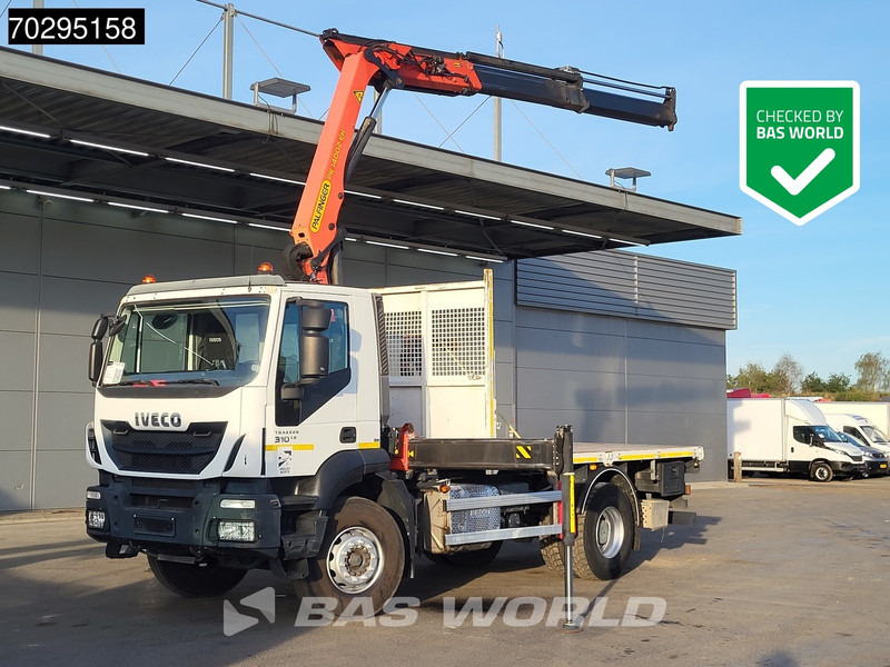 Iveco Stralis 310 4X2 Palfinger PK14002 EH Kran Crane Remote control Big-Axle Euro 6 - Platforminis/ Bortinis sunkvežimis, Sunkvežimis su kranu: foto 1 Iveco Stralis 310 4X2 Palfinger PK14002 EH Kran Crane Remote control Big-Axle Euro 6 - Platforminis/ Bortinis sunkvežimis, Sunkvežimis su kranu: foto 1