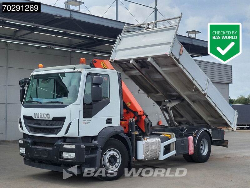 Iveco Stralis 310 4X2 Palfinger PK14002EH Crane Tipper Full Steel Automatic Euro 6 - Savivartis sunkvežimis, Sunkvežimis su kranu: foto 1 Iveco Stralis 310 4X2 Palfinger PK14002EH Crane Tipper Full Steel Automatic Euro 6 - Savivartis sunkvežimis, Sunkvežimis su kranu: foto 1