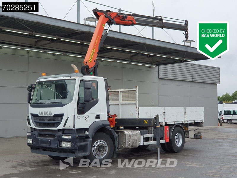 Iveco Stralis 310 4X2 Palfinger PK14002EH kran Crane Steelsuspension Automatic Euro 6 - Platforminis/ Bortinis sunkvežimis, Sunkvežimis su kranu: foto 1 Iveco Stralis 310 4X2 Palfinger PK14002EH kran Crane Steelsuspension Automatic Euro 6 - Platforminis/ Bortinis sunkvežimis, Sunkvežimis su kranu: foto 1
