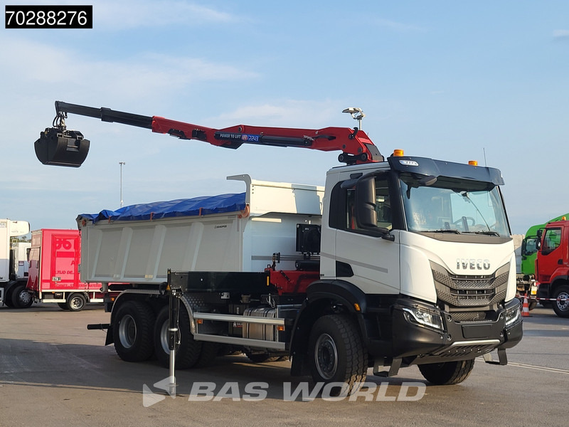 Iveco X-Way 480 6X4 NEW! HMF 2243Z-RCS Z-Crane kran 12m3 KH-Kipper Retarder Big-Axle - Savivartis sunkvežimis, Sunkvežimis su kranu: foto 3 Iveco X-Way 480 6X4 NEW! HMF 2243Z-RCS Z-Crane kran 12m3 KH-Kipper Retarder Big-Axle - Savivartis sunkvežimis, Sunkvežimis su kranu: foto 3