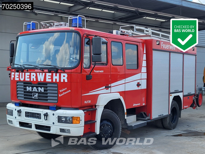 MAN TGA 14.284 4X4 4x4 Manual Schlingmann LF16/12 pump Feuerwehr Steelsuspension Euro 2 - Gaisrinė mašina: foto 1 MAN TGA 14.284 4X4 4x4 Manual Schlingmann LF16/12 pump Feuerwehr Steelsuspension Euro 2 - Gaisrinė mašina: foto 1