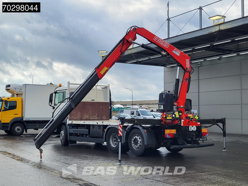 Platforminis/ Bortinis sunkvežimis, Sunkvežimis su kranu MAN TGS 26.360 6X2 Fassi F135A.0.22 Lift-Axle Euro 6: foto 6