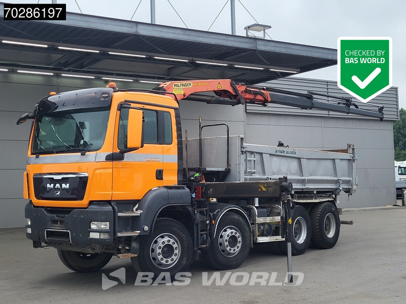 MAN TGS 35.400 8X4 Palfinger PK16001 K Kran Crane Retarder Big-Axle 2-Way tipper Euro 6 - Savivartis sunkvežimis, Sunkvežimis su kranu: foto 1 MAN TGS 35.400 8X4 Palfinger PK16001 K Kran Crane Retarder Big-Axle 2-Way tipper Euro 6 - Savivartis sunkvežimis, Sunkvežimis su kranu: foto 1