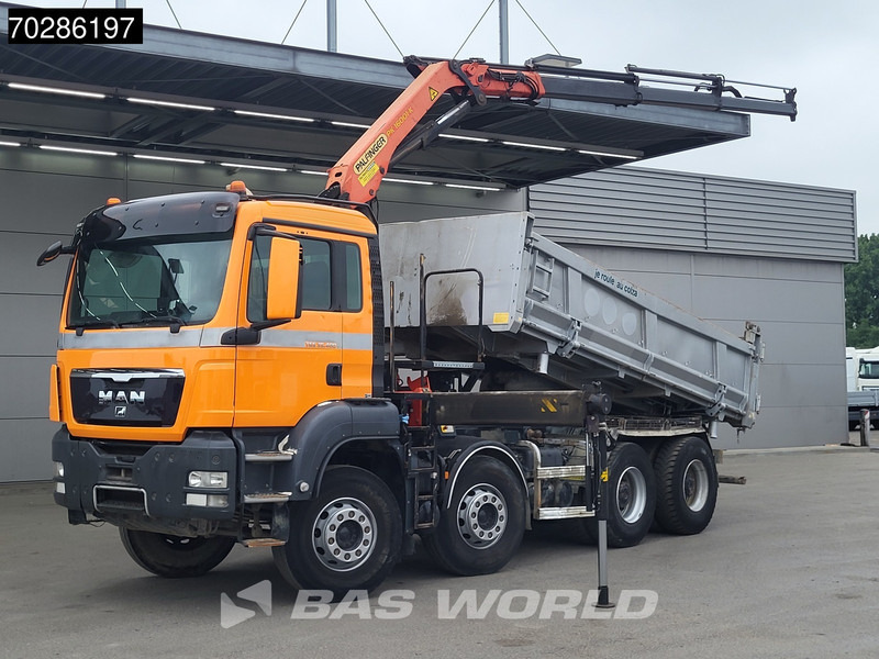 MAN TGS 35.400 8X4 Palfinger PK16001 K Kran Crane Retarder Big-Axle 2-Way tipper Euro 6 - Savivartis sunkvežimis, Sunkvežimis su kranu: foto 3 MAN TGS 35.400 8X4 Palfinger PK16001 K Kran Crane Retarder Big-Axle 2-Way tipper Euro 6 - Savivartis sunkvežimis, Sunkvežimis su kranu: foto 3