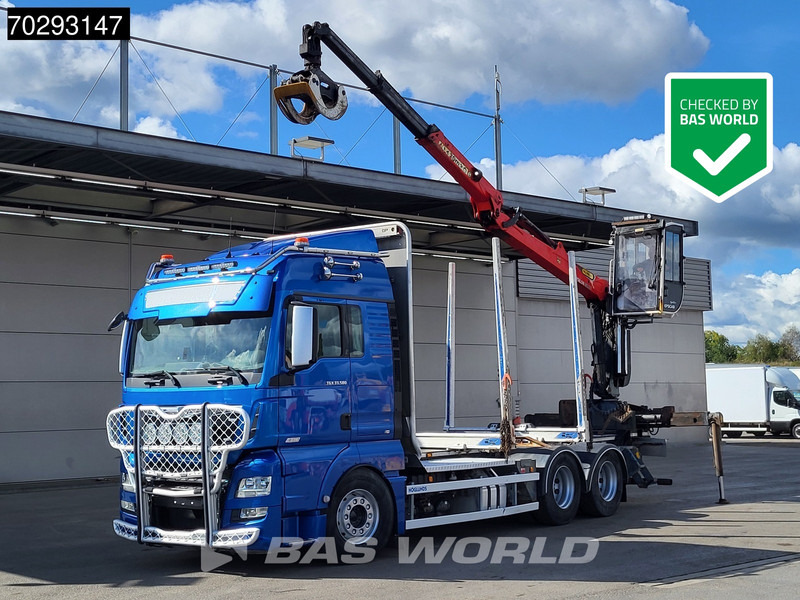 MAN TGX 33.580 TGX 6X4 XLX Palfinger M12L83 Retarder Navi Xenon Euro 6 - Miškovežis, Sunkvežimis su kranu: foto 1 MAN TGX 33.580 TGX 6X4 XLX Palfinger M12L83 Retarder Navi Xenon Euro 6 - Miškovežis, Sunkvežimis su kranu: foto 1