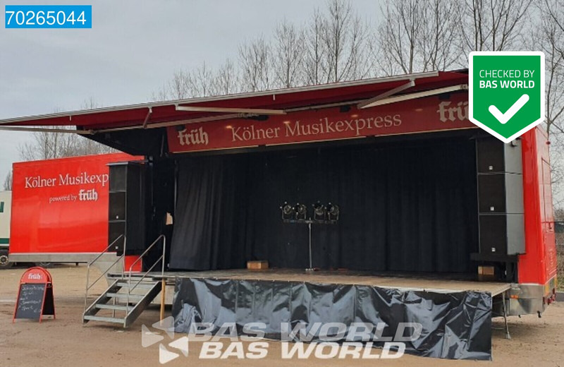 Furgonas puspriekabė MEUSBURGER MPG-2 2 axles Podium / Event Trailer MPG 2 Complete Music Stage!: foto 1