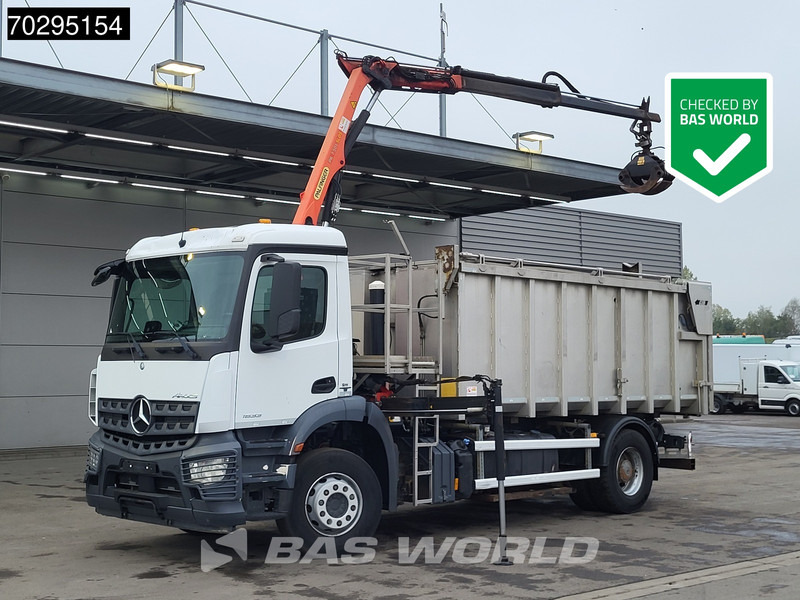 Mercedes-Benz Actros 1833 4X2 Palfinger PK7.501 SLD Kran Crane 17m3 tipper Big-Axle Euro 6 - Savivartis sunkvežimis, Sunkvežimis su kranu: foto 1 Mercedes-Benz Actros 1833 4X2 Palfinger PK7.501 SLD Kran Crane 17m3 tipper Big-Axle Euro 6 - Savivartis sunkvežimis, Sunkvežimis su kranu: foto 1