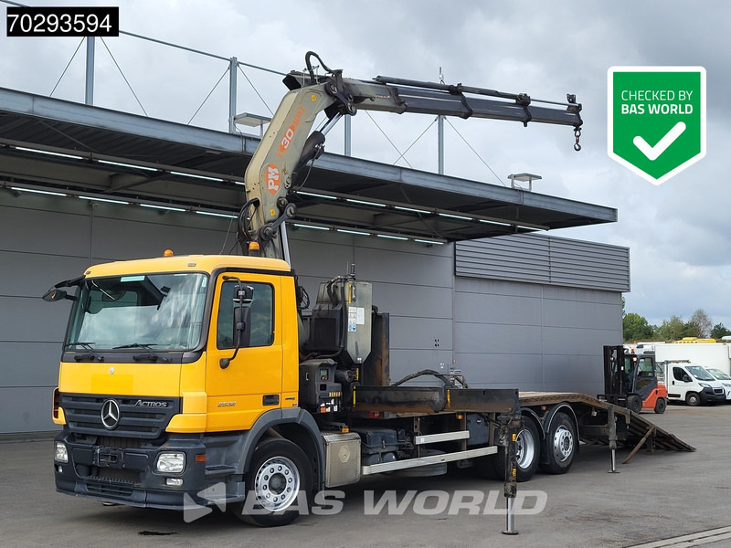 Mercedes-Benz Actros 2532 6X2 PM 30 T/M Crane Kran Remote Lift+Steering Axle 3-Pedals - Platforminis/ Bortinis sunkvežimis, Sunkvežimis su kranu: foto 1 Mercedes-Benz Actros 2532 6X2 PM 30 T/M Crane Kran Remote Lift+Steering Axle 3-Pedals - Platforminis/ Bortinis sunkvežimis, Sunkvežimis su kranu: foto 1