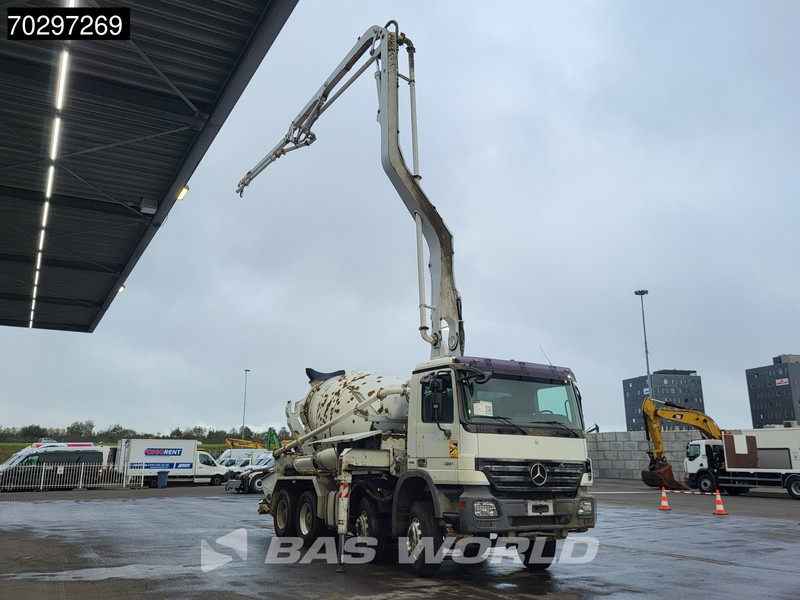 Mercedes-Benz Actros 3241 8X4 7m3 Putzmeister Mixer Big-Axle Steelsuspension Automatic Pompe+Mixer Euro 4 - Betono siurblys: foto 3 Mercedes-Benz Actros 3241 8X4 7m3 Putzmeister Mixer Big-Axle Steelsuspension Automatic Pompe+Mixer Euro 4 - Betono siurblys: foto 3