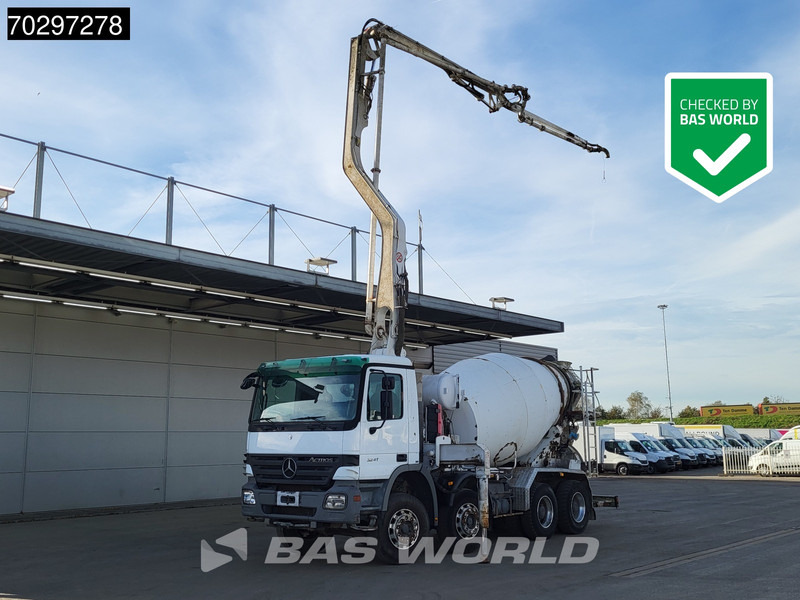 Betono siurblys Mercedes-Benz Actros 3241 8X4 Putzmeister TMM 21-G2 PUMI 7m3 Mixer Big-Axle Steelsuspension 3-Pedals Euro 3: foto 1