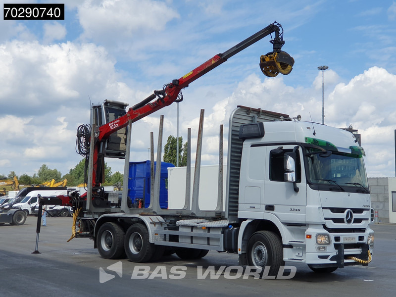 Mercedes-Benz Actros 3346 6X4 Original KM's! Wood Crane Big-Axle Steelsuspension Euro 5 - Miškovežis, Sunkvežimis su kranu: foto 3 Mercedes-Benz Actros 3346 6X4 Original KM's! Wood Crane Big-Axle Steelsuspension Euro 5 - Miškovežis, Sunkvežimis su kranu: foto 3