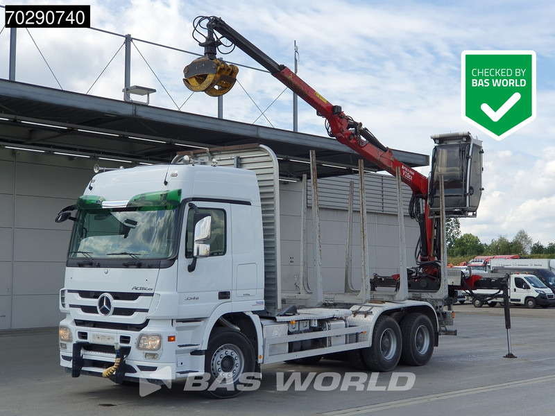 Mercedes-Benz Actros 3346 6X4 Original KM's! Wood Crane Big-Axle Steelsuspension Euro 5 - Miškovežis, Sunkvežimis su kranu: foto 1 Mercedes-Benz Actros 3346 6X4 Original KM's! Wood Crane Big-Axle Steelsuspension Euro 5 - Miškovežis, Sunkvežimis su kranu: foto 1