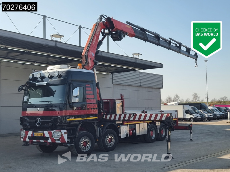 Mercedes-Benz Actros 4146 8X4 FASSI F600AXP.26 Crane Kran NL-Truck Euro 5 - Platforminis/ Bortinis sunkvežimis, Sunkvežimis su kranu: foto 1 Mercedes-Benz Actros 4146 8X4 FASSI F600AXP.26 Crane Kran NL-Truck Euro 5 - Platforminis/ Bortinis sunkvežimis, Sunkvežimis su kranu: foto 1