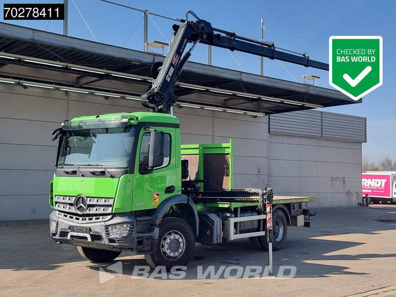 Mercedes-Benz Arocs 1830 4X2 Hiab 122 ES-3 HIPRO Kran Crane Big-Axle Euro 6 - Platforminis/ Bortinis sunkvežimis, Sunkvežimis su kranu: foto 1 Mercedes-Benz Arocs 1830 4X2 Hiab 122 ES-3 HIPRO Kran Crane Big-Axle Euro 6 - Platforminis/ Bortinis sunkvežimis, Sunkvežimis su kranu: foto 1