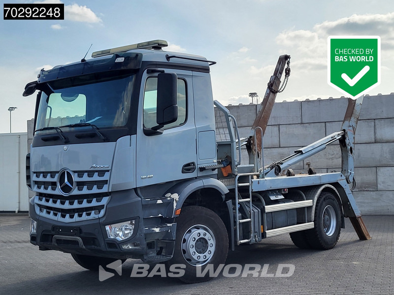 Mercedes-Benz Arocs 1948 4X2 14tons skiploader Retarder Full steel suspension Euro 6 - Nuožulnaus pakėlimo ant platformos sunkvežimis: foto 1 Mercedes-Benz Arocs 1948 4X2 14tons skiploader Retarder Full steel suspension Euro 6 - Nuožulnaus pakėlimo ant platformos sunkvežimis: foto 1