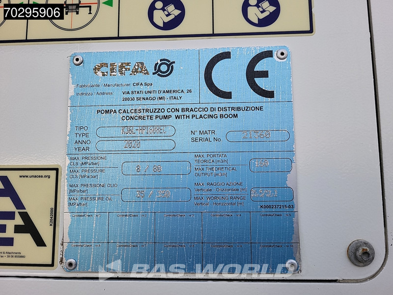 Betono siurblys Mercedes-Benz Arocs 2640 6X4 36mtr CIFA K36L-HP168EC 4 arm Automatic Big-Axle Steelsuspension Euro 6: foto 19 Betono siurblys Mercedes-Benz Arocs 2640 6X4 36mtr CIFA K36L-HP168EC 4 arm Automatic Big-Axle Steelsuspension Euro 6: foto 19