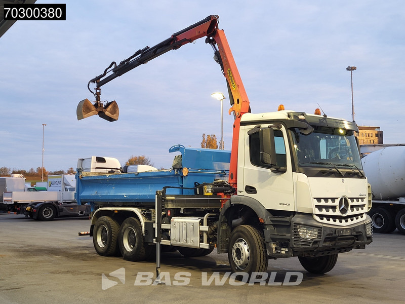 Mercedes-Benz Arocs 3343 6X4 Palfinger PK12.501 SLD Kran Crane 7m3 tipper Big-Axle Automatic Euro 6 - Savivartis sunkvežimis, Sunkvežimis su kranu: foto 3 Mercedes-Benz Arocs 3343 6X4 Palfinger PK12.501 SLD Kran Crane 7m3 tipper Big-Axle Automatic Euro 6 - Savivartis sunkvežimis, Sunkvežimis su kranu: foto 3