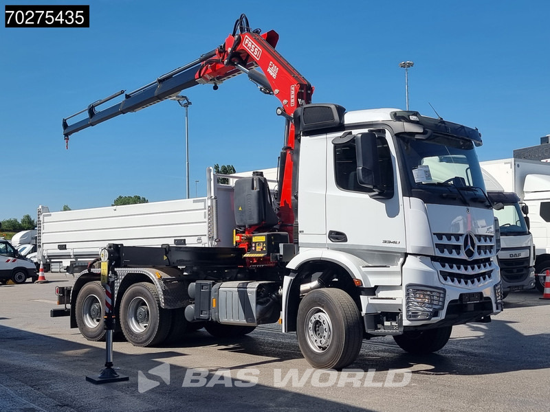 Mercedes-Benz Arocs 3348 6X4 Fassi F255A2.24 Kran Crane 9m3 3-Sided Tipper Big-Axle Euro 6 - Savivartis sunkvežimis, Sunkvežimis su kranu: foto 3 Mercedes-Benz Arocs 3348 6X4 Fassi F255A2.24 Kran Crane 9m3 3-Sided Tipper Big-Axle Euro 6 - Savivartis sunkvežimis, Sunkvežimis su kranu: foto 3