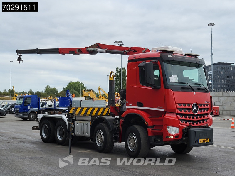 Mercedes-Benz Arocs 4145 8X4 NL-Truck HMF RCL 5300 Crane Hyva 26-51-S Hooklift Steelsuspension Big-Axle Automatic Euro 6 - Hook-lift sunkvežimis, Sunkvežimis su kranu: foto 5 Mercedes-Benz Arocs 4145 8X4 NL-Truck HMF RCL 5300 Crane Hyva 26-51-S Hooklift Steelsuspension Big-Axle Automatic Euro 6 - Hook-lift sunkvežimis, Sunkvežimis su kranu: foto 5