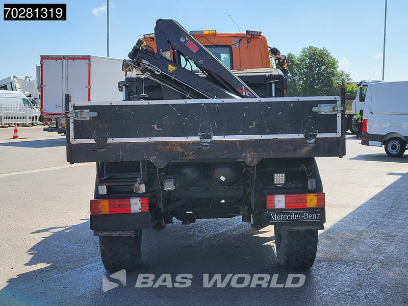 Platforminis/ Bortinis sunkvežimis, Sunkvežimis su kranu Mercedes-Benz U20 4X4 Hiab 022D-3 HIDUO Kran Crane Hydraulic Euro 5: foto 17