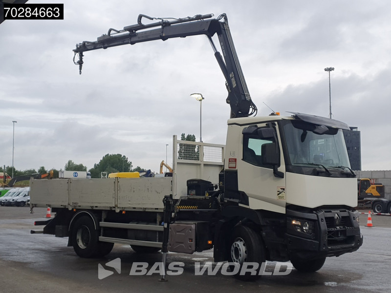 Renault C 380 4X2 HIAB 122 B-3 HIDUO Kran Crane Steelsuspension Big-Axle Euro 6 - Platforminis/ Bortinis sunkvežimis, Sunkvežimis su kranu: foto 3 Renault C 380 4X2 HIAB 122 B-3 HIDUO Kran Crane Steelsuspension Big-Axle Euro 6 - Platforminis/ Bortinis sunkvežimis, Sunkvežimis su kranu: foto 3