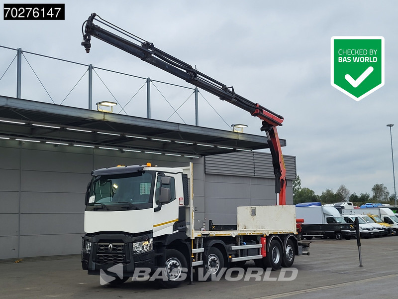 Renault C 380 8X2 Palfinger PK24001K Remote Lenkachse Euro 6 - Platforminis/ Bortinis sunkvežimis, Sunkvežimis su kranu: foto 1 Renault C 380 8X2 Palfinger PK24001K Remote Lenkachse Euro 6 - Platforminis/ Bortinis sunkvežimis, Sunkvežimis su kranu: foto 1