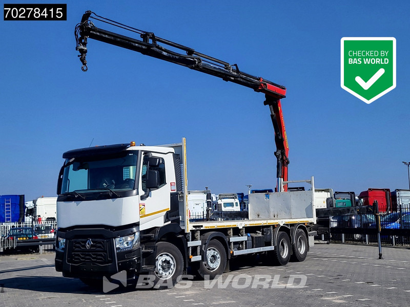 Renault C 430 8X4 Palfinger 22002 EH kran Crane Big-Axle steel suspension Euro 6 - Platforminis/ Bortinis sunkvežimis, Sunkvežimis su kranu: foto 1 Renault C 430 8X4 Palfinger 22002 EH kran Crane Big-Axle steel suspension Euro 6 - Platforminis/ Bortinis sunkvežimis, Sunkvežimis su kranu: foto 1
