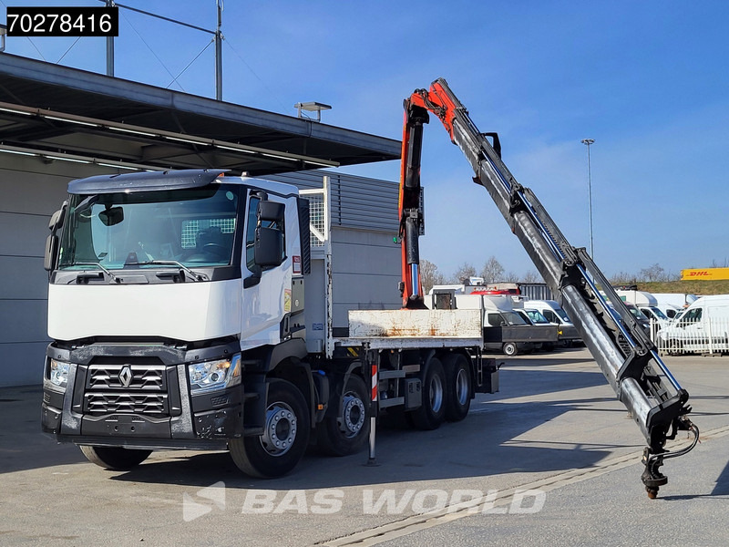 Renault C 430 8X4 Palfinger PK33002EH Euro 6 Big Axle - Platforminis/ Bortinis sunkvežimis, Sunkvežimis su kranu: foto 1 Renault C 430 8X4 Palfinger PK33002EH Euro 6 Big Axle - Platforminis/ Bortinis sunkvežimis, Sunkvežimis su kranu: foto 1