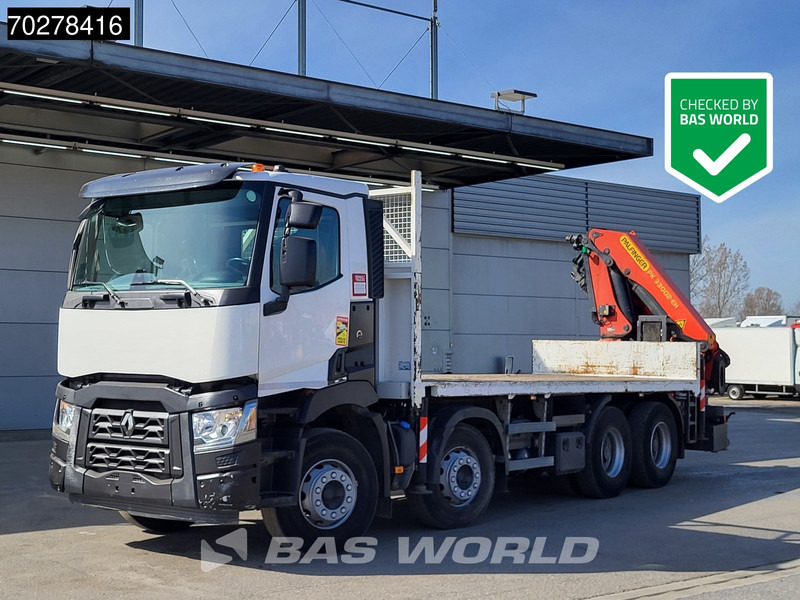 Renault C 430 8X4 Palfinger PK33002EH Kran Crane Big Axle Euro 6 - Platforminis/ Bortinis sunkvežimis, Sunkvežimis su kranu: foto 2 Renault C 430 8X4 Palfinger PK33002EH Kran Crane Big Axle Euro 6 - Platforminis/ Bortinis sunkvežimis, Sunkvežimis su kranu: foto 2