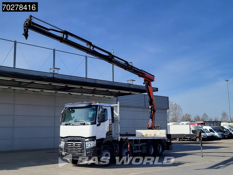 Renault C 430 8X4 Palfinger PK33002EH Kran Crane Big Axle Euro 6 - Platforminis/ Bortinis sunkvežimis, Sunkvežimis su kranu: foto 3 Renault C 430 8X4 Palfinger PK33002EH Kran Crane Big Axle Euro 6 - Platforminis/ Bortinis sunkvežimis, Sunkvežimis su kranu: foto 3