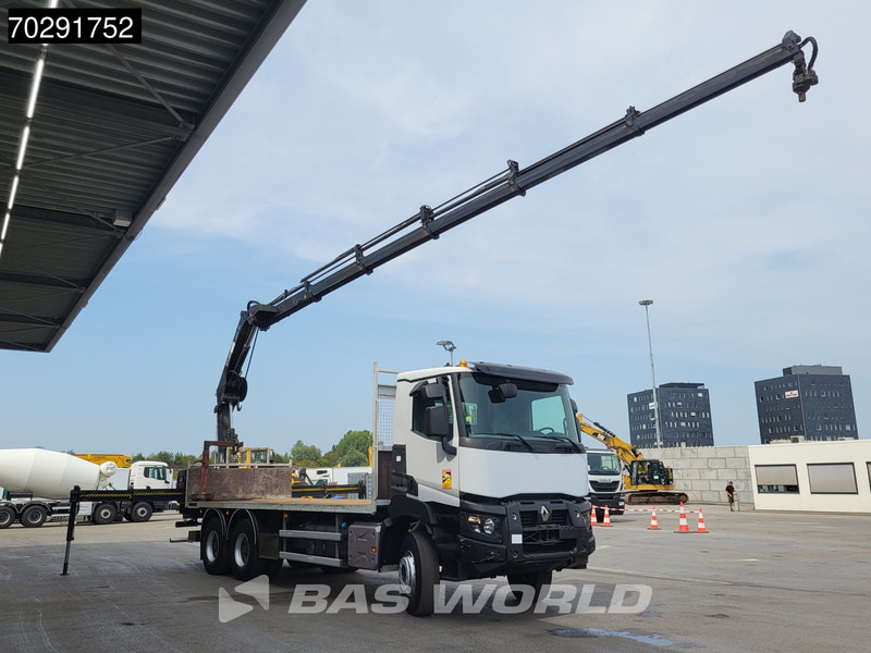 Renault K 380 6X4 HIAB X-HIDUO 188 E-5 Crane Steelsuspension Big-Axle Automatic Euro 6 - Platforminis/ Bortinis sunkvežimis, Sunkvežimis su kranu: foto 3 Renault K 380 6X4 HIAB X-HIDUO 188 E-5 Crane Steelsuspension Big-Axle Automatic Euro 6 - Platforminis/ Bortinis sunkvežimis, Sunkvežimis su kranu: foto 3