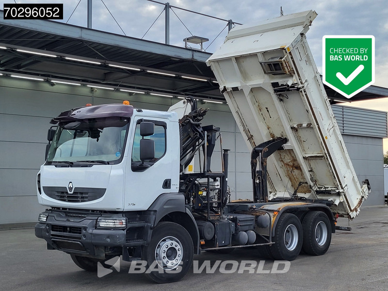 Renault Kerax 370 6X4 Palfinger PK15500 Crane Kran 2-side Tipper Retarder Manual Euro 4 - Savivartis sunkvežimis, Sunkvežimis su kranu: foto 1 Renault Kerax 370 6X4 Palfinger PK15500 Crane Kran 2-side Tipper Retarder Manual Euro 4 - Savivartis sunkvežimis, Sunkvežimis su kranu: foto 1