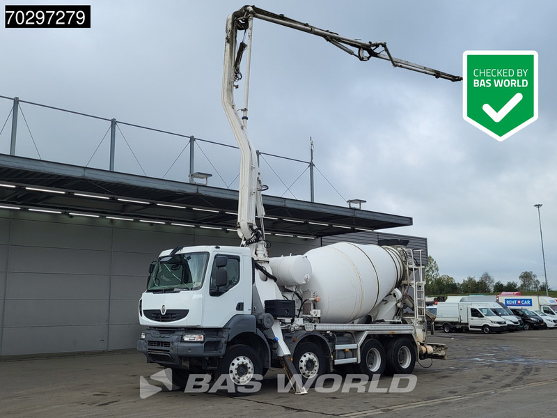 Renault Kerax 8X4 Mecbo M3-23/100-BZ Pomp+Mixer Big-Axle Steelsuspension Euro 5 - Betonvežis: foto 1 Renault Kerax 8X4 Mecbo M3-23/100-BZ Pomp+Mixer Big-Axle Steelsuspension Euro 5 - Betonvežis: foto 1