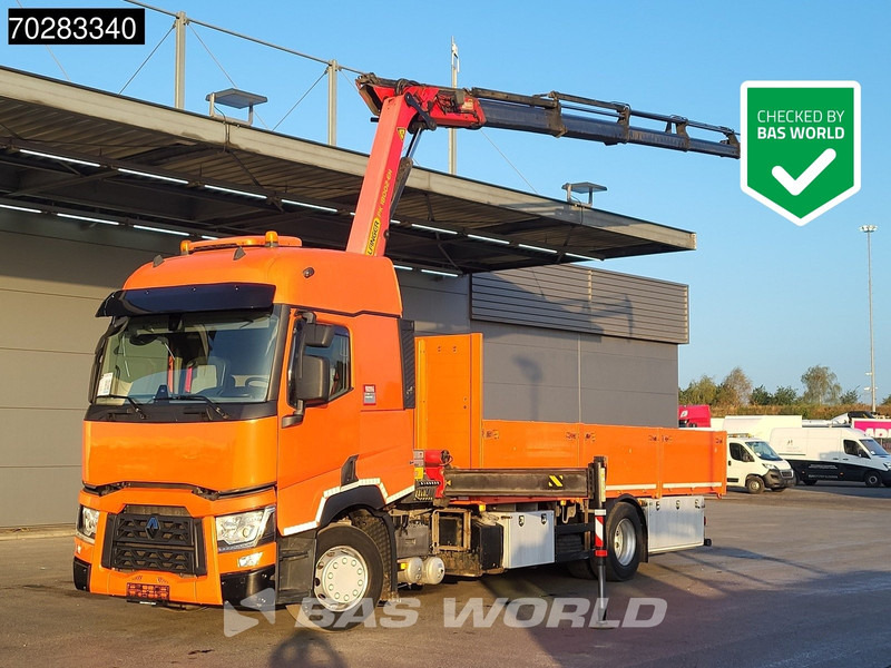 Renault T 380 4X2 Palfinger PK18002-EH Kran Crane Retarder Standklima Euro 6 - Platforminis/ Bortinis sunkvežimis, Sunkvežimis su kranu: foto 1 Renault T 380 4X2 Palfinger PK18002-EH Kran Crane Retarder Standklima Euro 6 - Platforminis/ Bortinis sunkvežimis, Sunkvežimis su kranu: foto 1