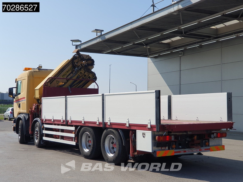 Platforminis/ Bortinis sunkvežimis, Sunkvežimis su kranu Scania 124G 470 8X4 Palfinger PK45000 C4 Crane Kran Fly-Jib Manual Steering Axle Euro 3: foto 11
