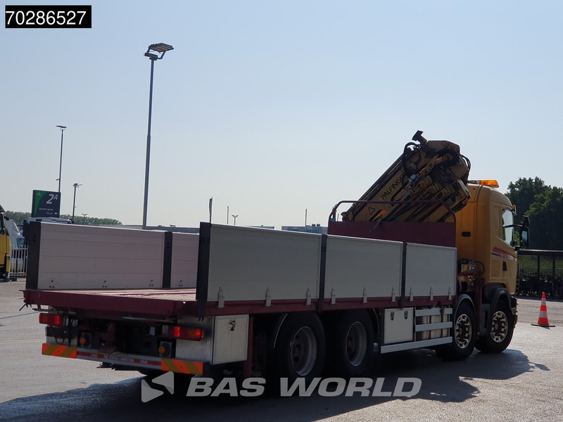 Platforminis/ Bortinis sunkvežimis, Sunkvežimis su kranu Scania 124G 470 8X4 Palfinger PK45000 C4 Crane Kran Fly-Jib Manual Steering Axle Euro 3: foto 13