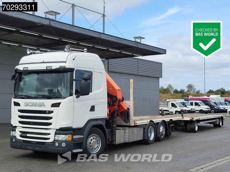 Scania G410 6X2 Combi Palfinger 53002 SH Kran Crane Lift+steering ACC Navi Euro 6 - Platforminis/ Bortinis sunkvežimis, Sunkvežimis su kranu: foto 1 Scania G410 6X2 Combi Palfinger 53002 SH Kran Crane Lift+steering ACC Navi Euro 6 - Platforminis/ Bortinis sunkvežimis, Sunkvežimis su kranu: foto 1