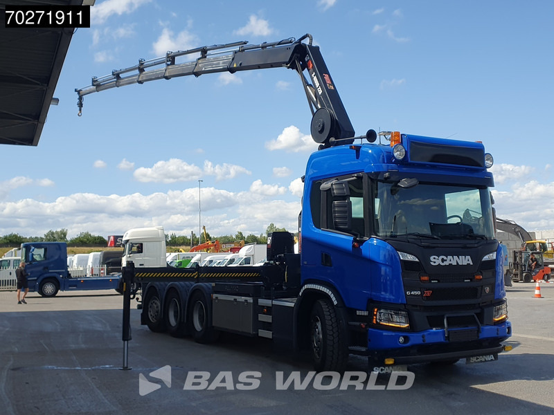 Scania G450 8X4 HIAB X-Hiduo 228 E-6 Crane + 18t Multilift Big-Axle Lift+Lenkachse Euro 6 - Hook-lift sunkvežimis, Sunkvežimis su kranu: foto 3 Scania G450 8X4 HIAB X-Hiduo 228 E-6 Crane + 18t Multilift Big-Axle Lift+Lenkachse Euro 6 - Hook-lift sunkvežimis, Sunkvežimis su kranu: foto 3