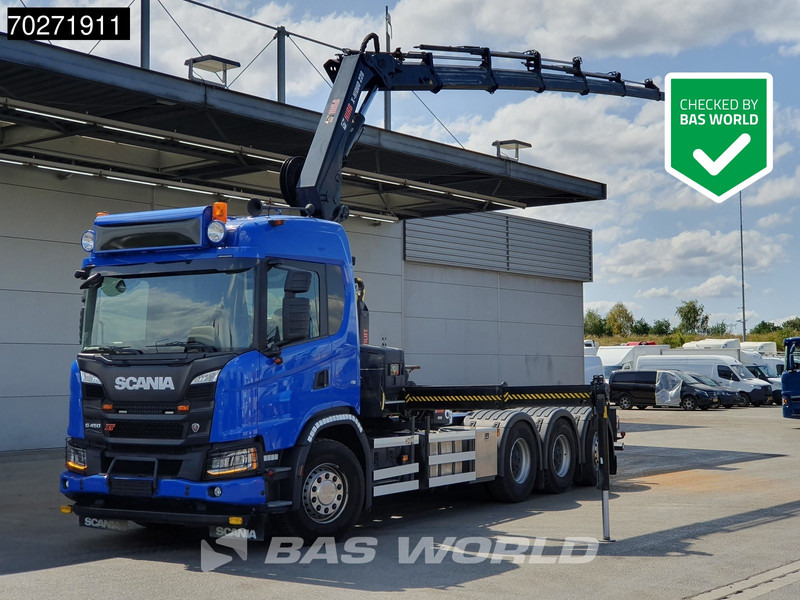 Scania G450 8X4 HIAB X-Hiduo 228 E-6 Crane + 18t Multilift Big-Axle Lift+Lenkachse Euro 6 - Hook-lift sunkvežimis, Sunkvežimis su kranu: foto 1 Scania G450 8X4 HIAB X-Hiduo 228 E-6 Crane + 18t Multilift Big-Axle Lift+Lenkachse Euro 6 - Hook-lift sunkvežimis, Sunkvežimis su kranu: foto 1