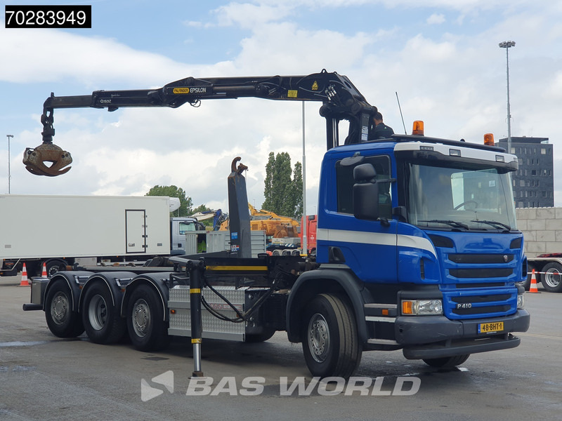 Scania P410 8X2 NL-Truck Palfinger Q150Z Crane 30T VDL hooklift Lift-Lenkachse Euro 6 - Hook-lift sunkvežimis, Sunkvežimis su kranu: foto 3 Scania P410 8X2 NL-Truck Palfinger Q150Z Crane 30T VDL hooklift Lift-Lenkachse Euro 6 - Hook-lift sunkvežimis, Sunkvežimis su kranu: foto 3