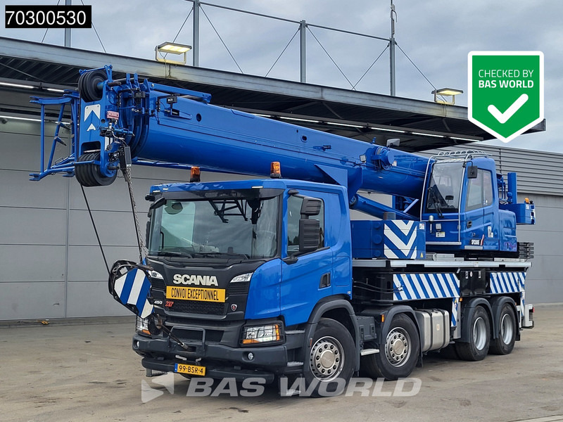 Scania P450 P 8X4 Palfinger/SANY SPC500E Telescopic Crane Retarder Navi Automatic Euro 6 - Sunkvežimis su kranu: foto 1 Scania P450 P 8X4 Palfinger/SANY SPC500E Telescopic Crane Retarder Navi Automatic Euro 6 - Sunkvežimis su kranu: foto 1