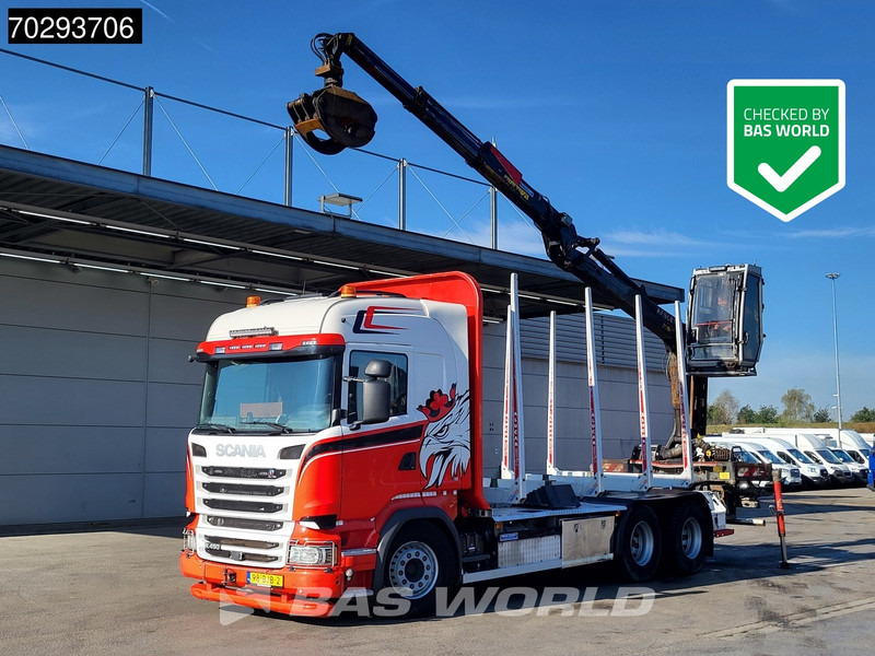 Scania R450 R 6X4 NL-Truck Kesla 2110T Crane Kran Holztransport Manual ACC Xenon Euro 6 - Miškovežis, Sunkvežimis su kranu: foto 1 Scania R450 R 6X4 NL-Truck Kesla 2110T Crane Kran Holztransport Manual ACC Xenon Euro 6 - Miškovežis, Sunkvežimis su kranu: foto 1
