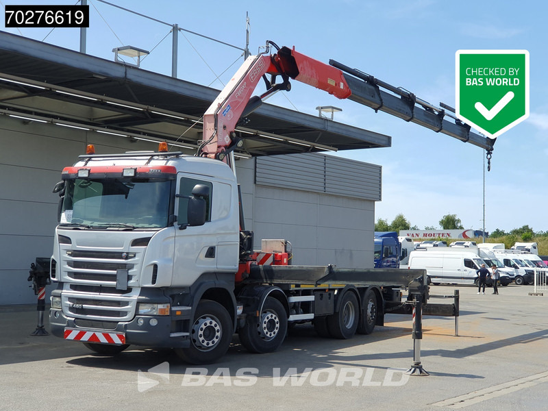 Scania R480 8X2 FASSI F660AXP.25 Manual Retarder Lift+Lenkachse Euro 5 - Platforminis/ Bortinis sunkvežimis, Sunkvežimis su kranu: foto 1 Scania R480 8X2 FASSI F660AXP.25 Manual Retarder Lift+Lenkachse Euro 5 - Platforminis/ Bortinis sunkvežimis, Sunkvežimis su kranu: foto 1