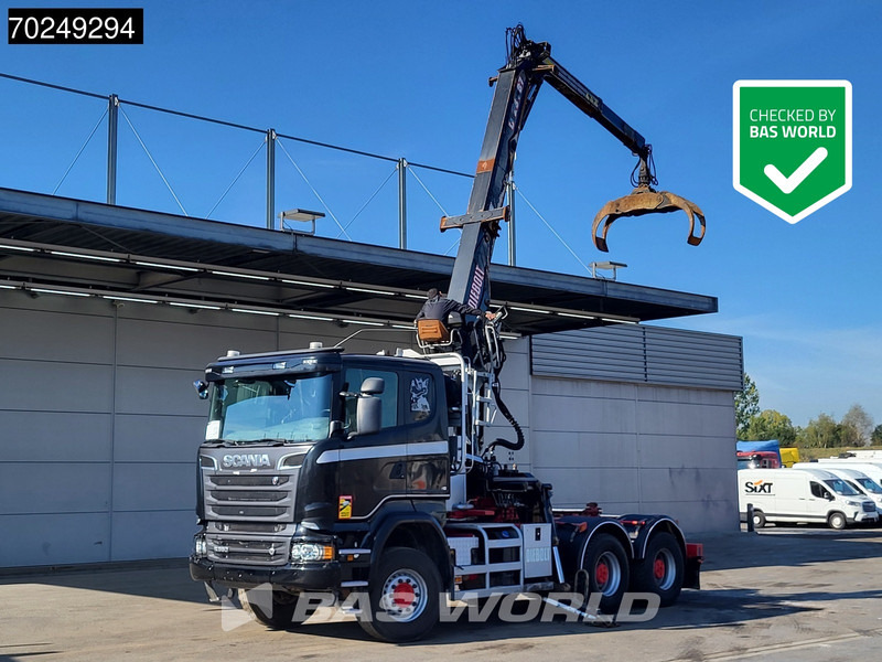 Scania R580 6X4 Holz Kran Diebolt D28 Full-Steell Extentable Trailer - Miškovežis, Sunkvežimis su kranu: foto 1 Scania R580 6X4 Holz Kran Diebolt D28 Full-Steell Extentable Trailer - Miškovežis, Sunkvežimis su kranu: foto 1