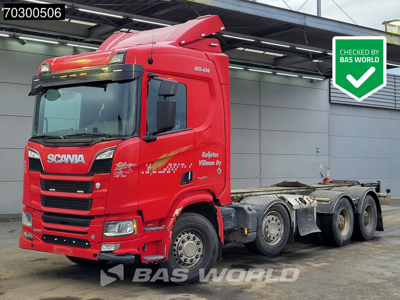 Scania R650 R 8X4 8x4 chassis Retarder Big-Axle semi Automatic Euro 6 - Važiuoklės sunkvežimis: foto 1 Scania R650 R 8X4 8x4 chassis Retarder Big-Axle semi Automatic Euro 6 - Važiuoklės sunkvežimis: foto 1
