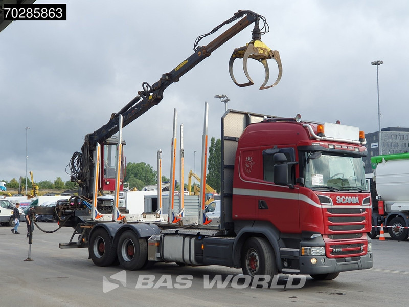 Scania R730 R 6X4 HIAB F108S 79 Crane Retarder Xenon BigAxle Loglift Automatic ACC Euro 6 - Miškovežis, Sunkvežimis su kranu: foto 3 Scania R730 R 6X4 HIAB F108S 79 Crane Retarder Xenon BigAxle Loglift Automatic ACC Euro 6 - Miškovežis, Sunkvežimis su kranu: foto 3